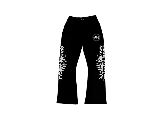 Black eMg Flared Pants